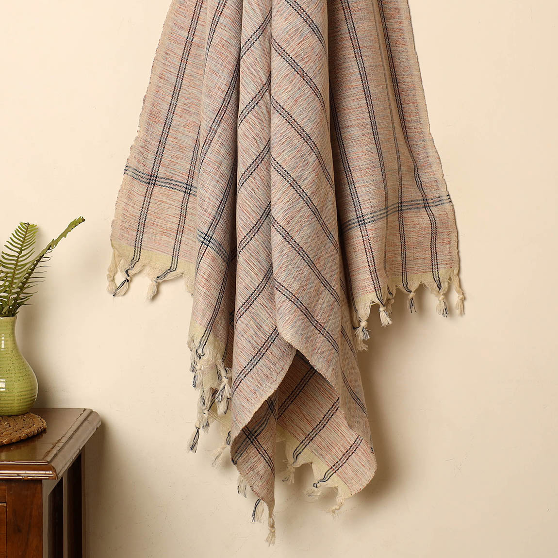 Brown - Handloom Fine Cotton Gamcha Bath Towel 15