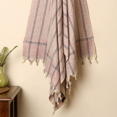 Brown - Handloom Fine Cotton Gamcha Bath Towel 17