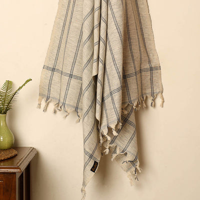 Beige - Handloom Fine Cotton Gamcha Bath Towel 22
