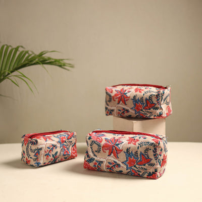 Beige - Multipurpose Handmade Toiletry Bags (Set of 3) 19