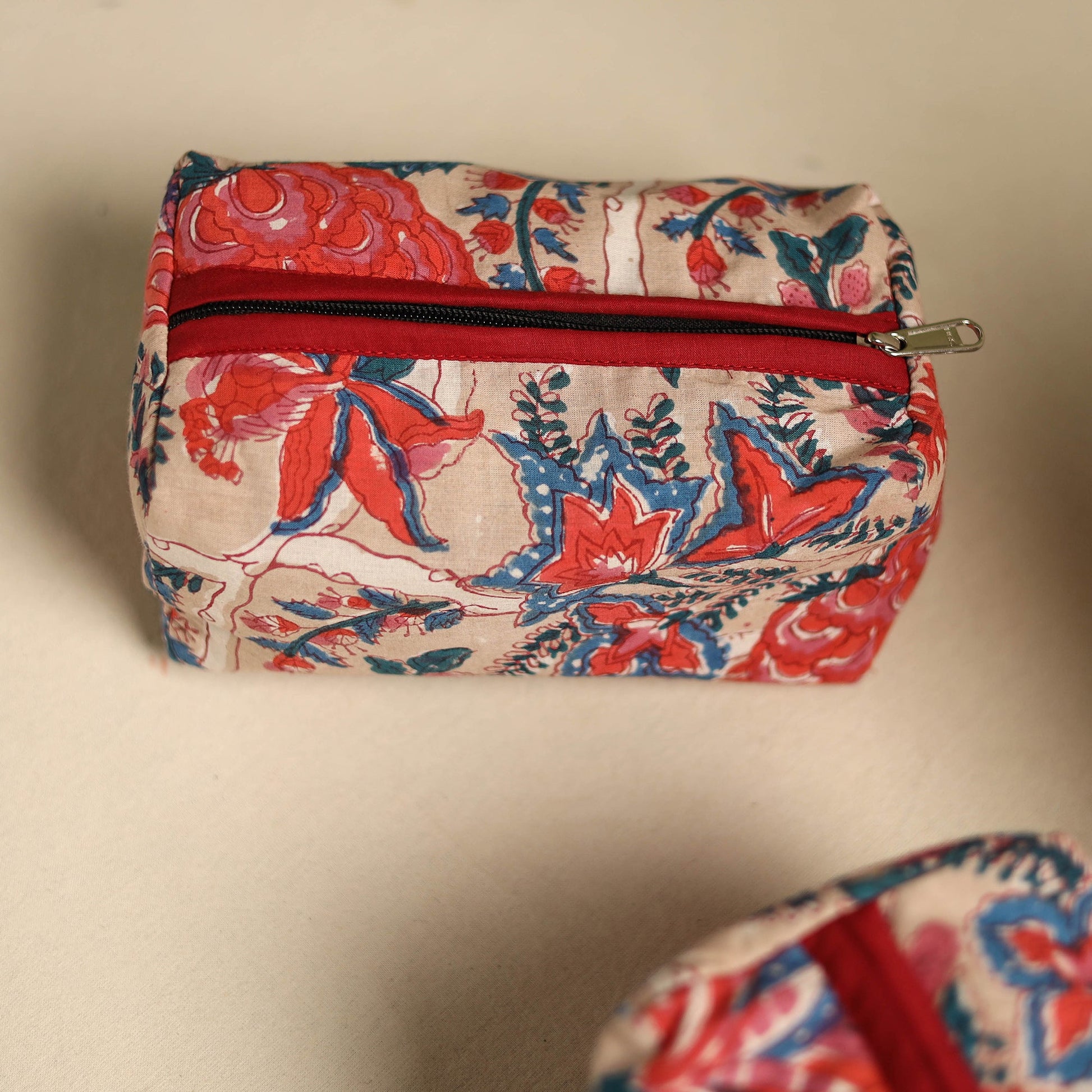 Beige - Multipurpose Handmade Toiletry Bags (Set of 3) 19