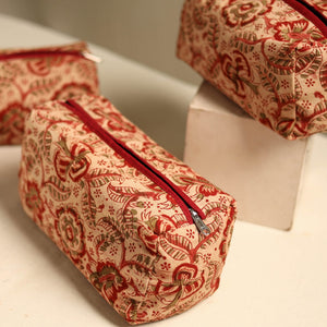 Beige - Multipurpose Handmade Toiletry Bags (Set of 3) 26
