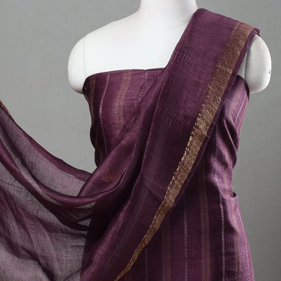 3pc Linen Silk Handloom Plain Dress Material 06