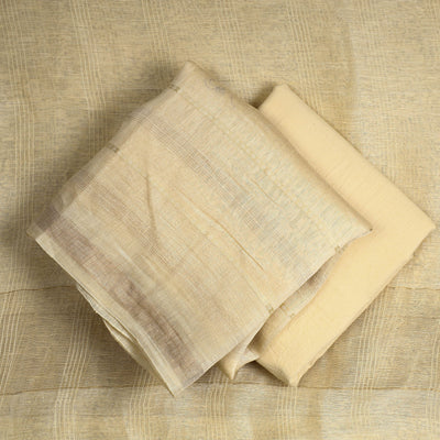 3pc Linen Silk Handloom Plain Dress Material 08