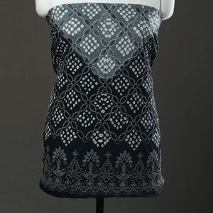Black - 3pc Tie & Dye Satin Cotton Bandhani Dress Material 72