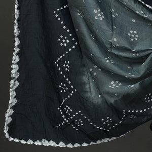 Black - 3pc Tie & Dye Satin Cotton Bandhani Dress Material 72