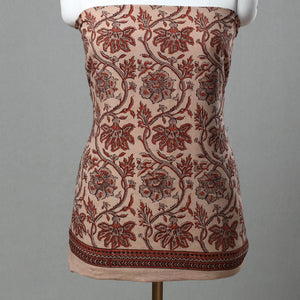 Brown - Kutch Block Print Cotton 3pc Ajrakh Dress Material 02