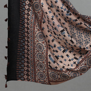 Black - Kutch Block Print Cotton 3pc Ajrakh Dress Material 03