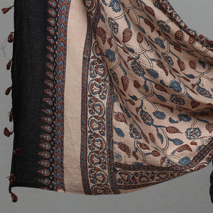 Black - Kutch Block Print Cotton 3pc Ajrakh Dress Material 08