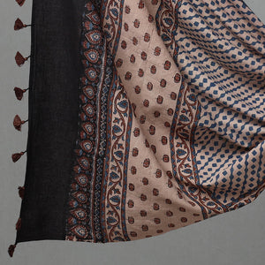 Black - Kutch Block Print Cotton 3pc Ajrakh Dress Material 09