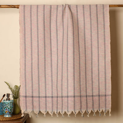 Brown - Handloom Fine Cotton Gamcha Bath Towel 17