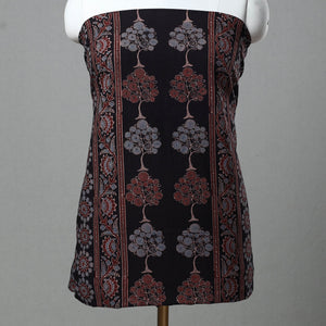 Black - Kutch Block Print Cotton 3pc Ajrakh Dress Material 10