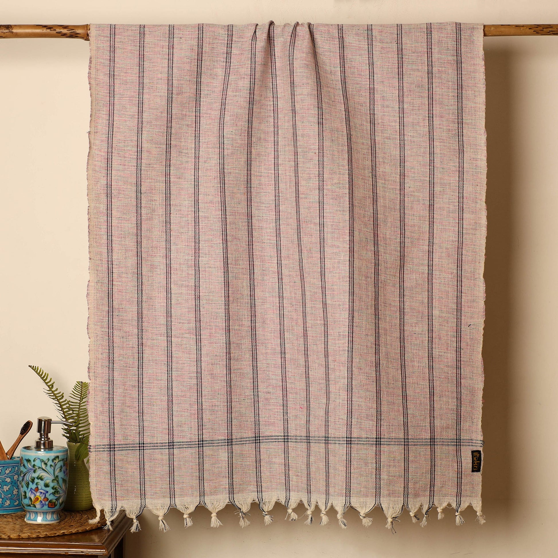 Brown - Handloom Fine Cotton Gamcha Bath Towel 10