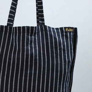 Black - Jhiri Pure Handloom Cotton Jhola Bag 01