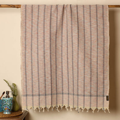 Brown - Handloom Fine Cotton Gamcha Bath Towel 03