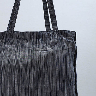 Black - Jhiri Pure Handloom Cotton Jhola Bag 02