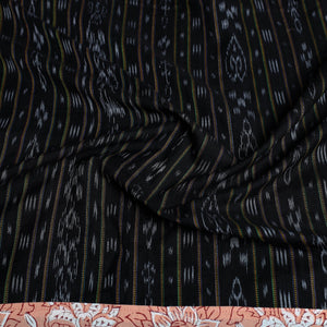 Black - Rangoli Cotton Sambalpuri Ikat Blouse Material 13