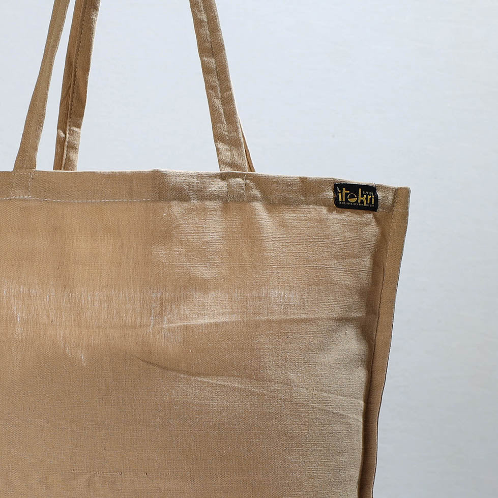 Brown - Jhiri Pure Handloom Cotton Jhola Bag 20