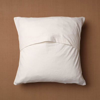 Blue - Block Print Cotton Sanganeri Cushion Cover (16 x 16 in)