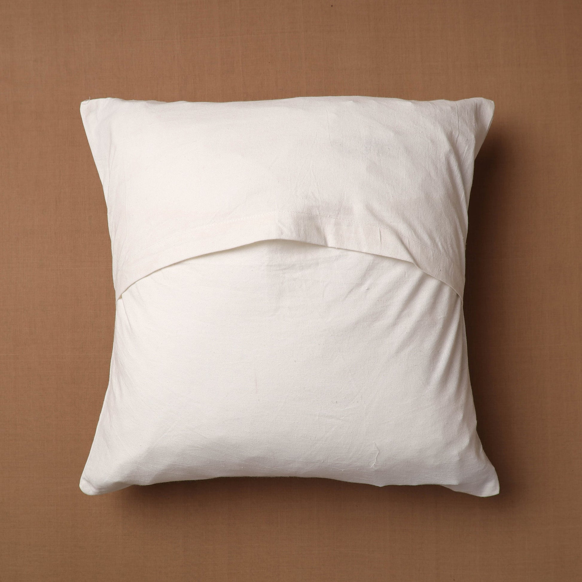 Blue - Block Print Cotton Sanganeri Cushion Cover (16 x 16 in)