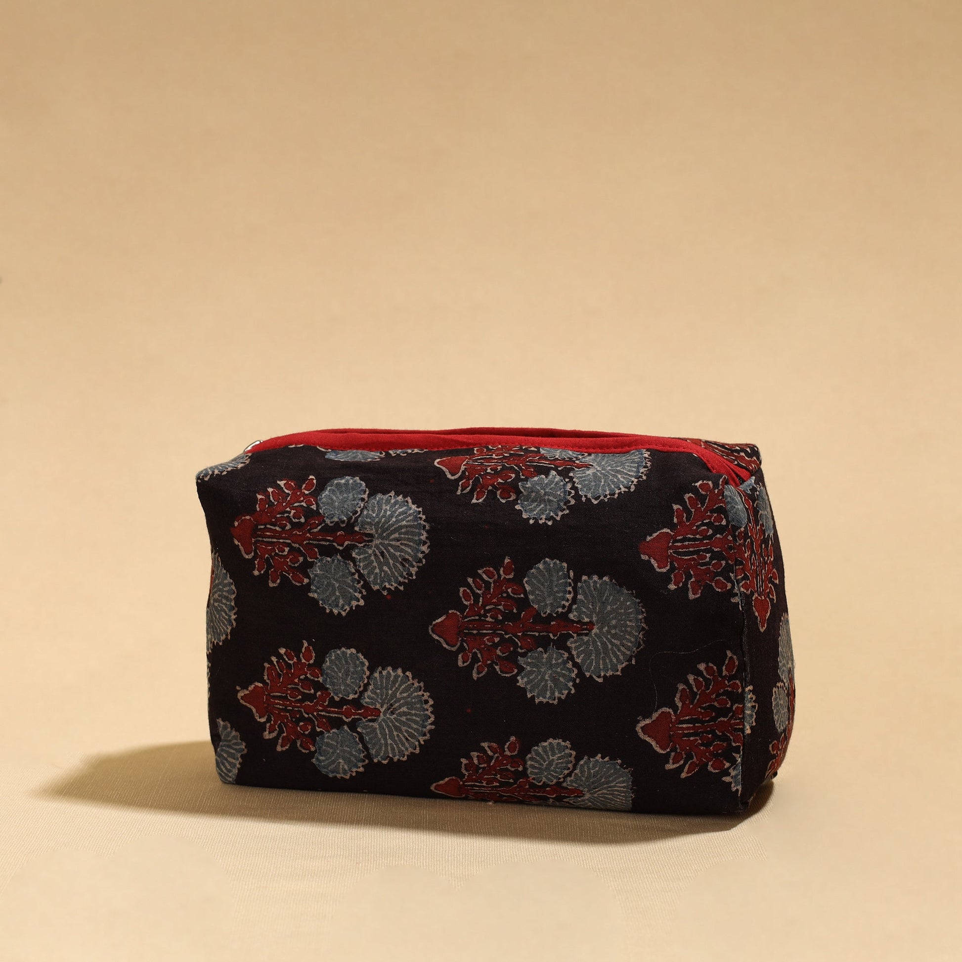 Black - Handmade cotton Toiletry Pouch 03