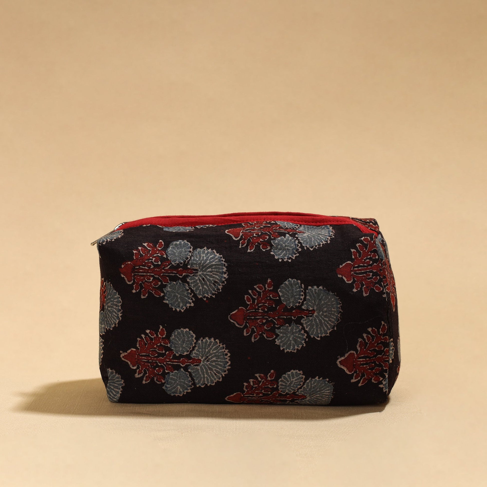 Black - Handmade cotton Toiletry Pouch 03