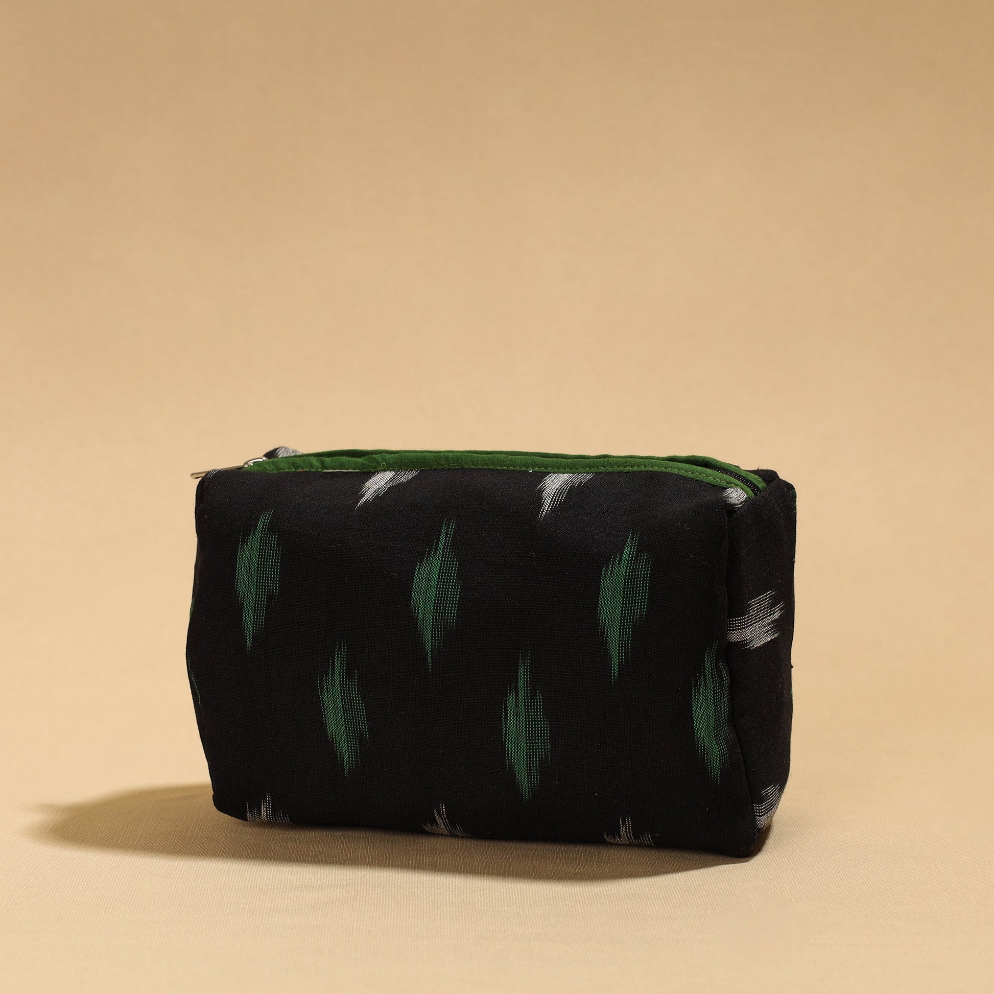 Black - Handmade cotton Toiletry Pouch 14