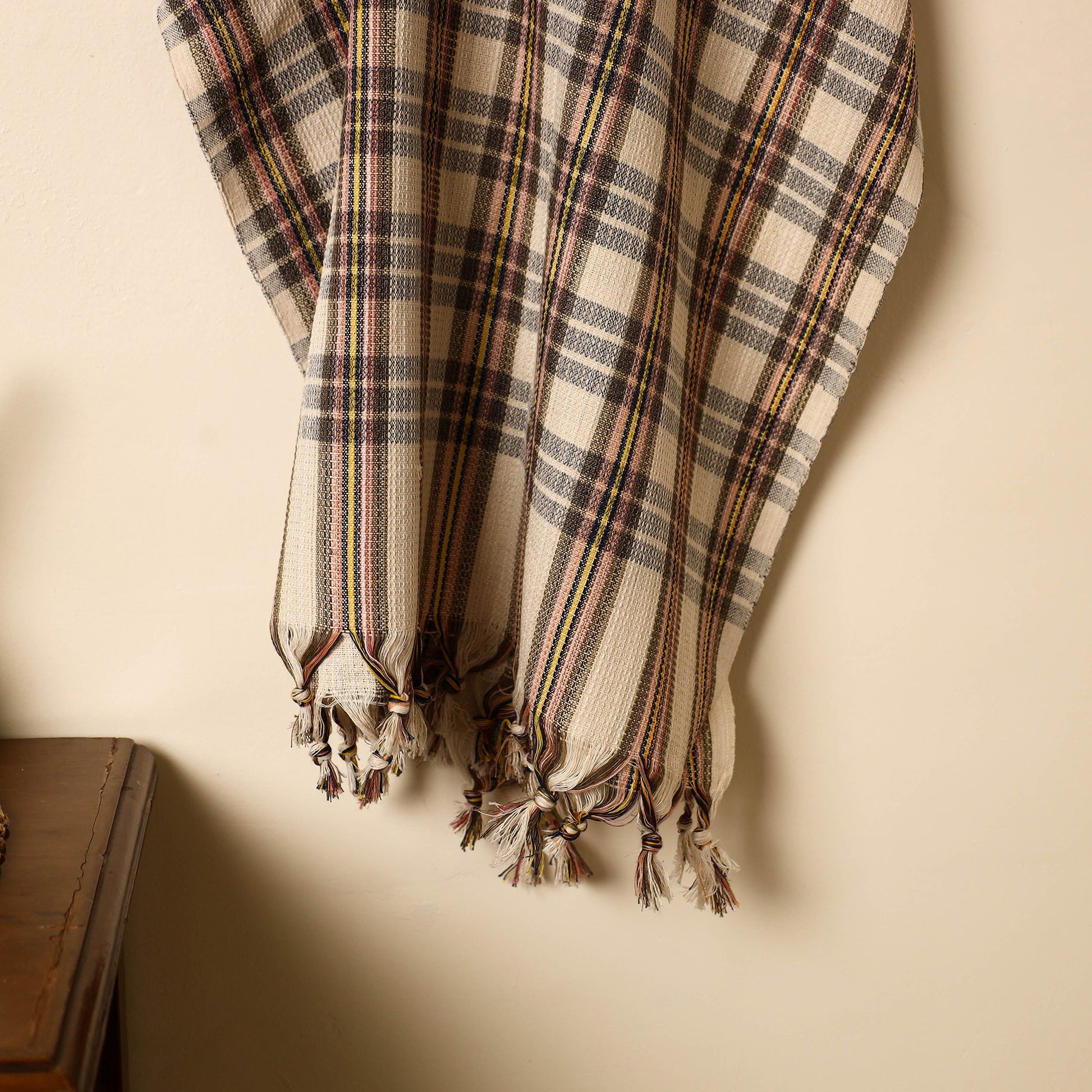 Brown - Handloom Fine Cotton Gamcha Bath Towel 06