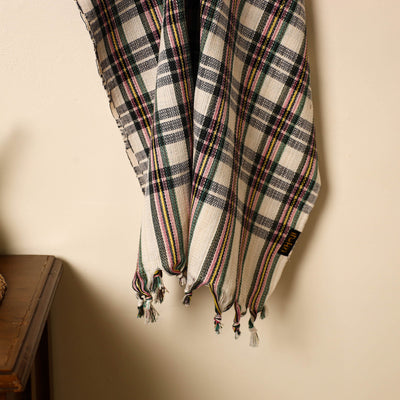 Black - Handloom Fine Cotton Gamcha Bath Towel 07