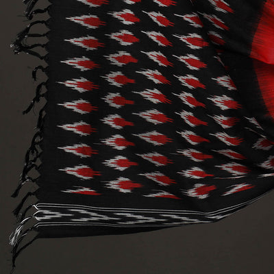 Black - Handloom Cotton 3pc Pochampally Ikat Dress Material 08