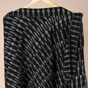 Black - Wrap Around Cotton Pochampally Ikat Skirt