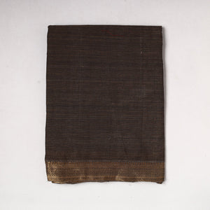 Brown - Kanchipuram Silk Cotton Precut Fabric (1.4 Meter)