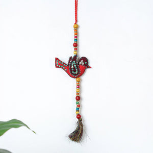 Bird - Handmade Felt & Beadwork Wall Hanging