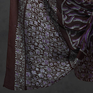 Brown - Kutch Print 3pc Cotton Batik Dress Material 44