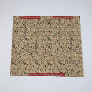 Beige - Zardozi Hand Embroidered Kalamkari Cotton Blouse Piece