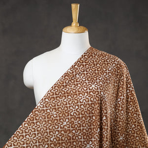 Brown - Hand Printed Cotton Batik Fabric 22