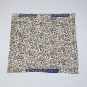 Beige - Zardozi Hand Embroidered Kalamkari Cotton Blouse Piece