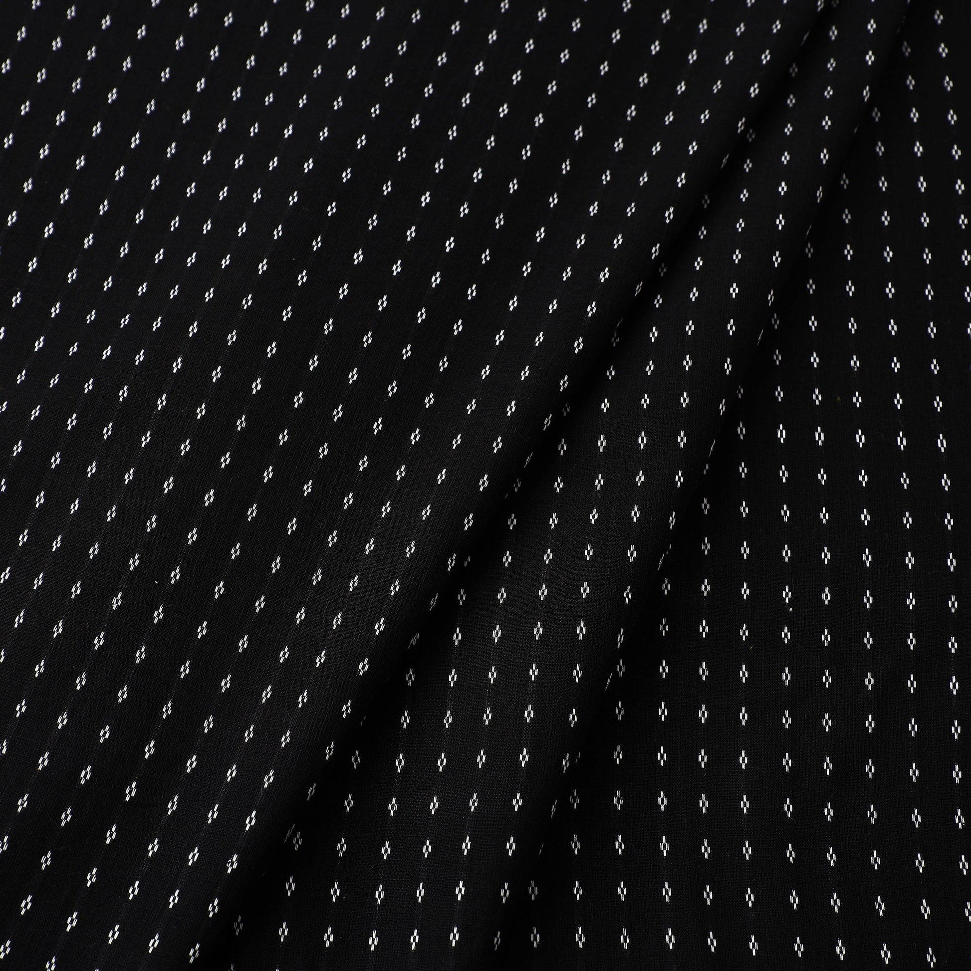 Black - Prewashed Cotton Jacquard Fabric 02