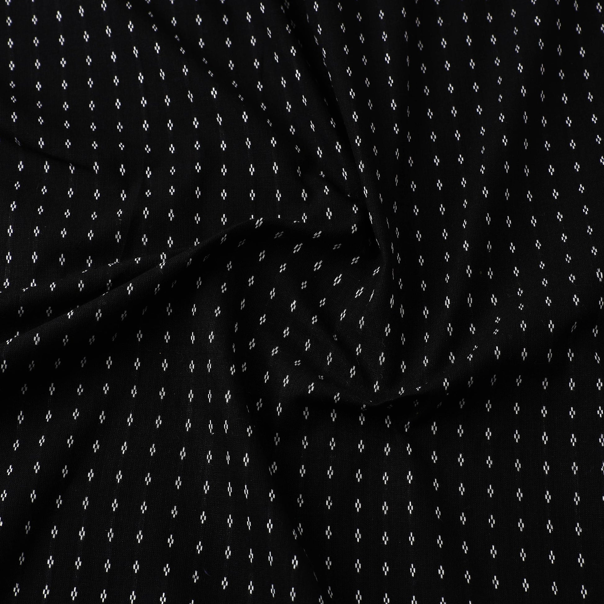 Black - Prewashed Cotton Jacquard Fabric 02