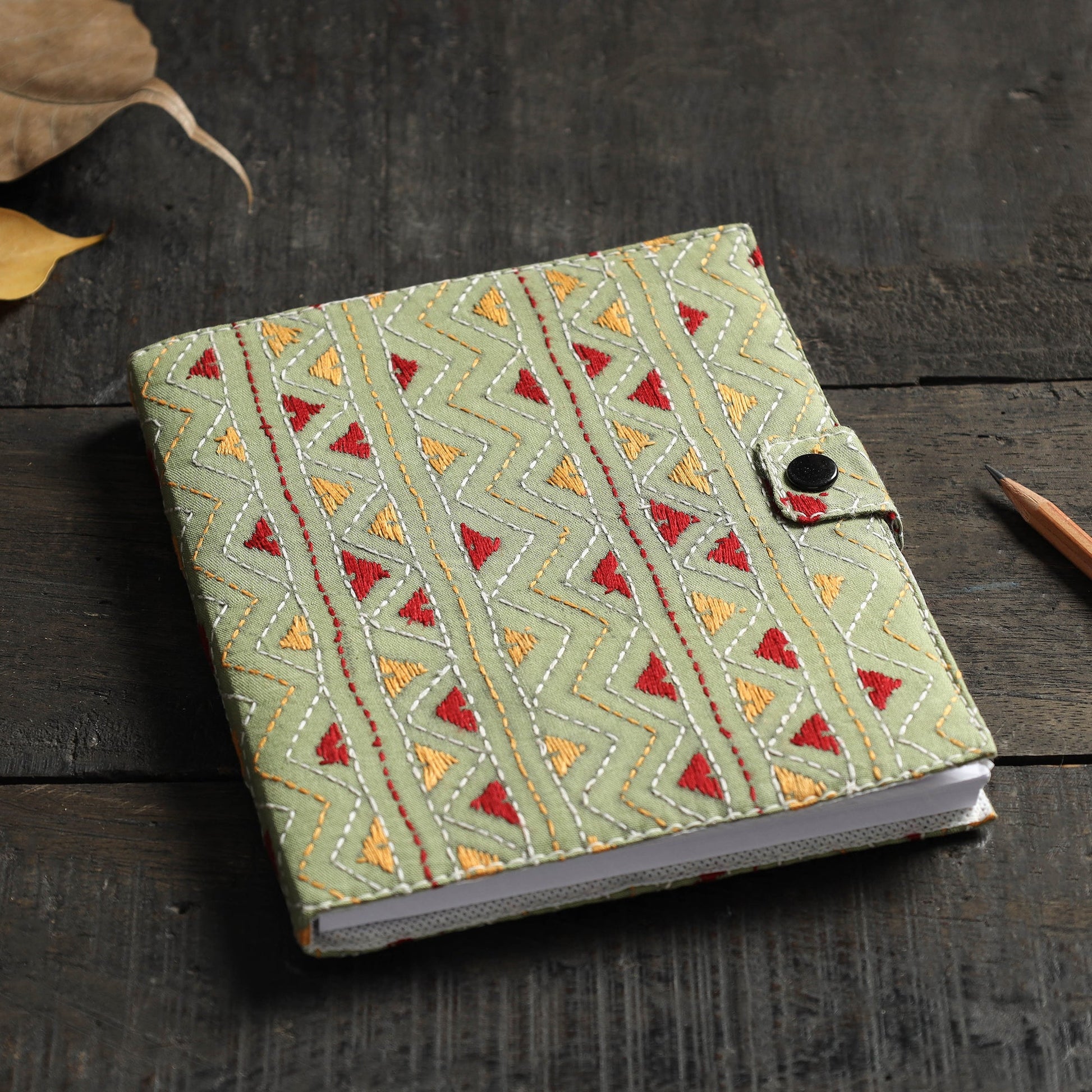Bengal Kantha Work Handcrafted Notepad (7 x 6 in)