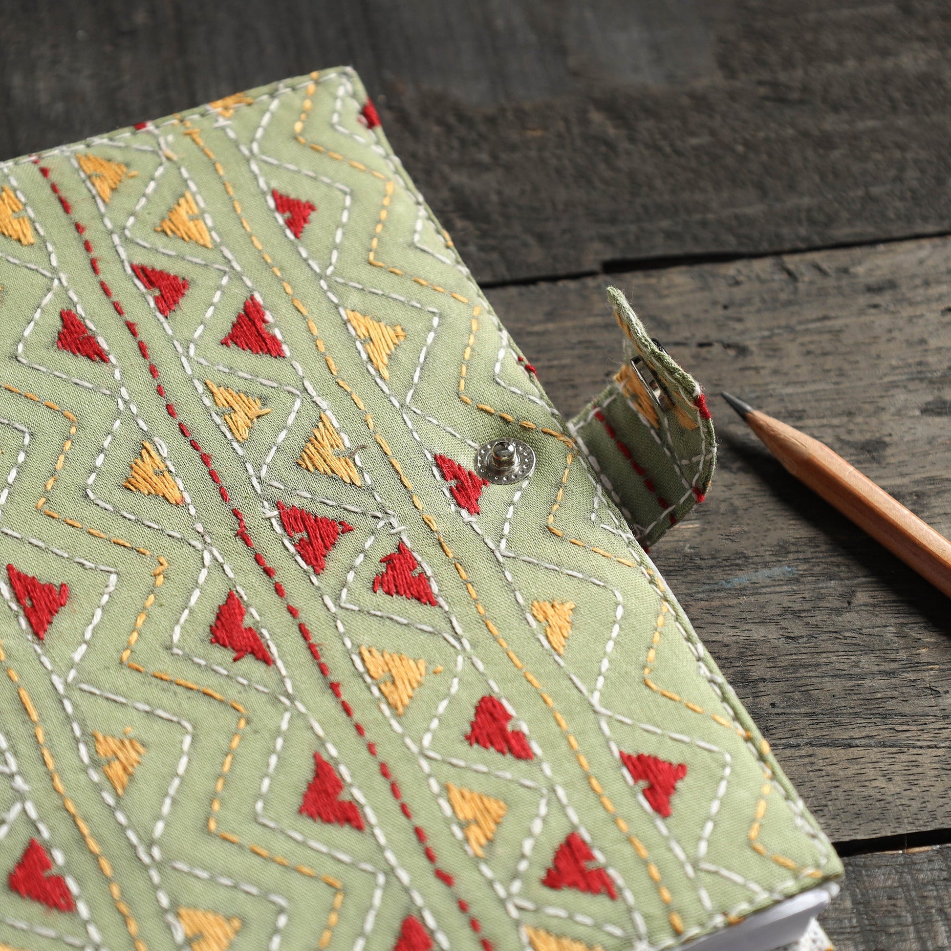Bengal Kantha Work Handcrafted Notepad (7 x 6 in)