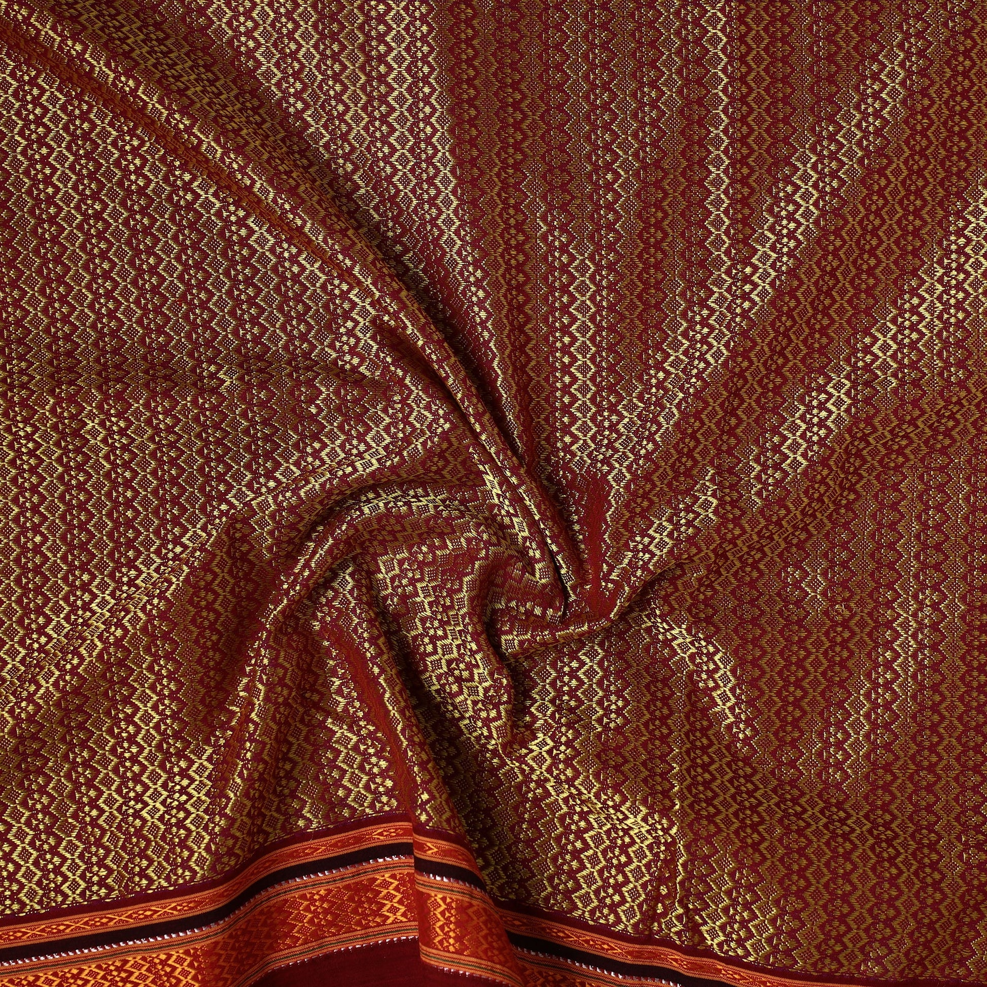 Brown - Karnataka Khun Mercerized Cotton Fabric