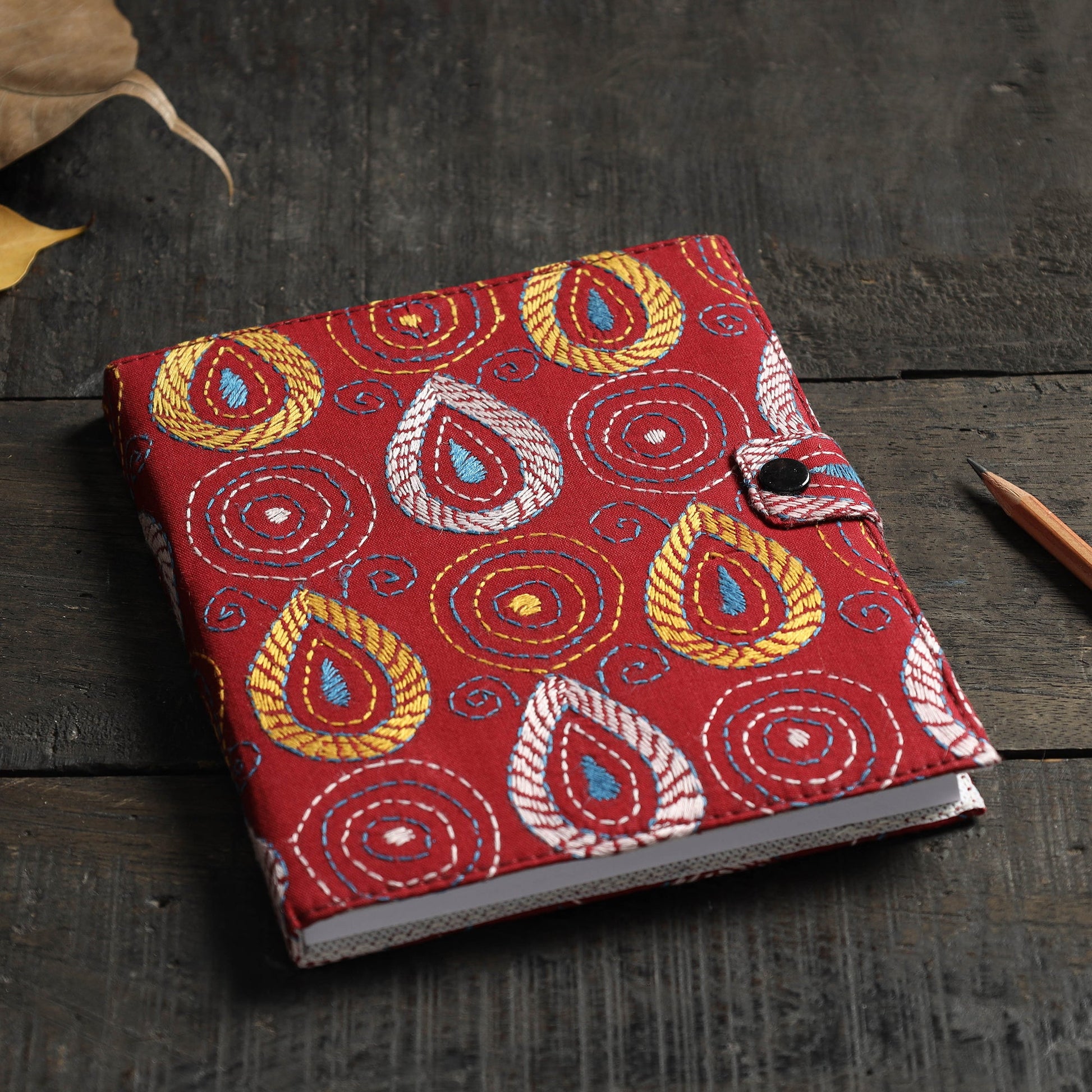 Bengal Kantha Work Handcrafted Notepad (7 x 6 in)