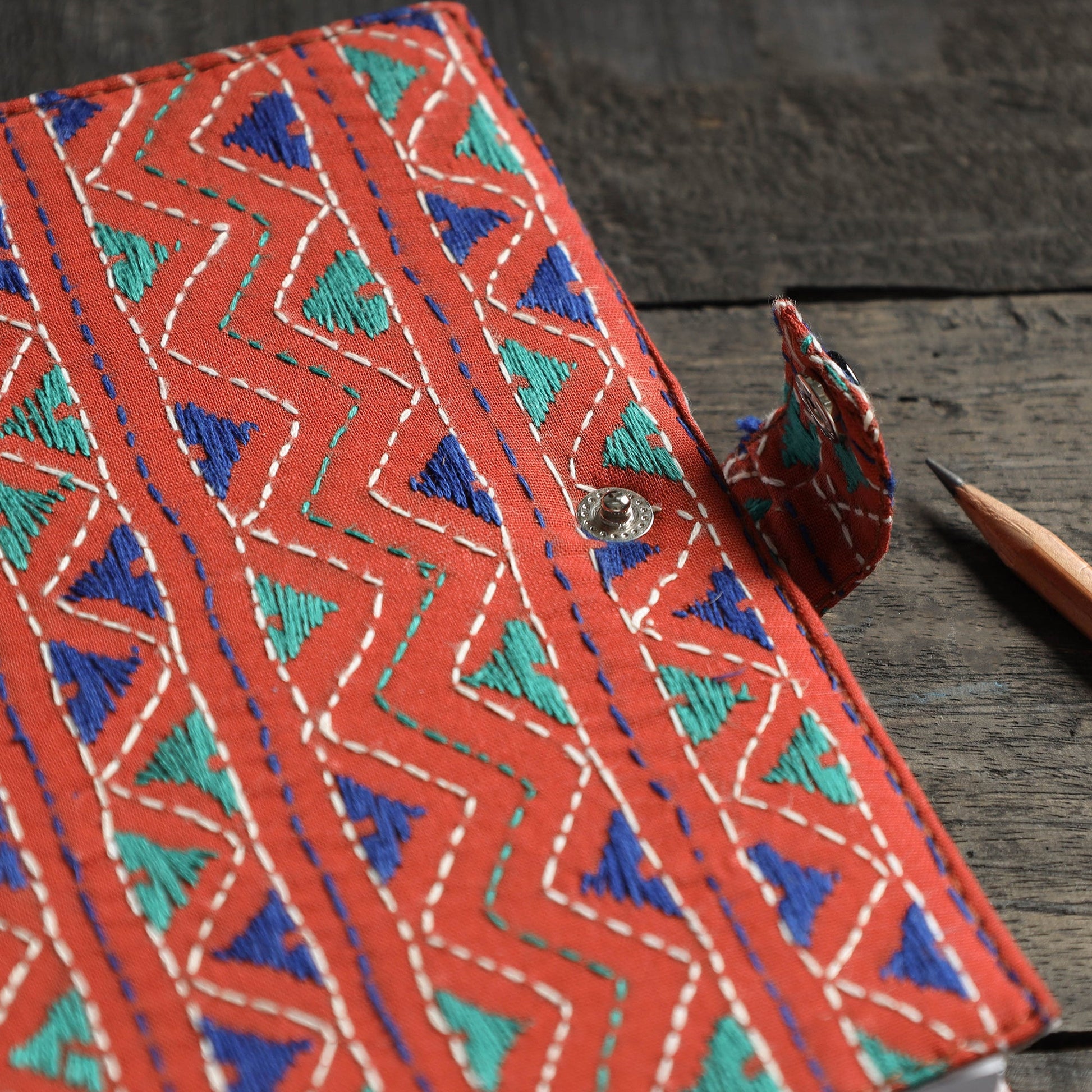 Bengal Kantha Work Handcrafted Notepad (7 x 6 in)