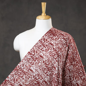 Brown - Hand Printed Cotton Batik Fabric 47