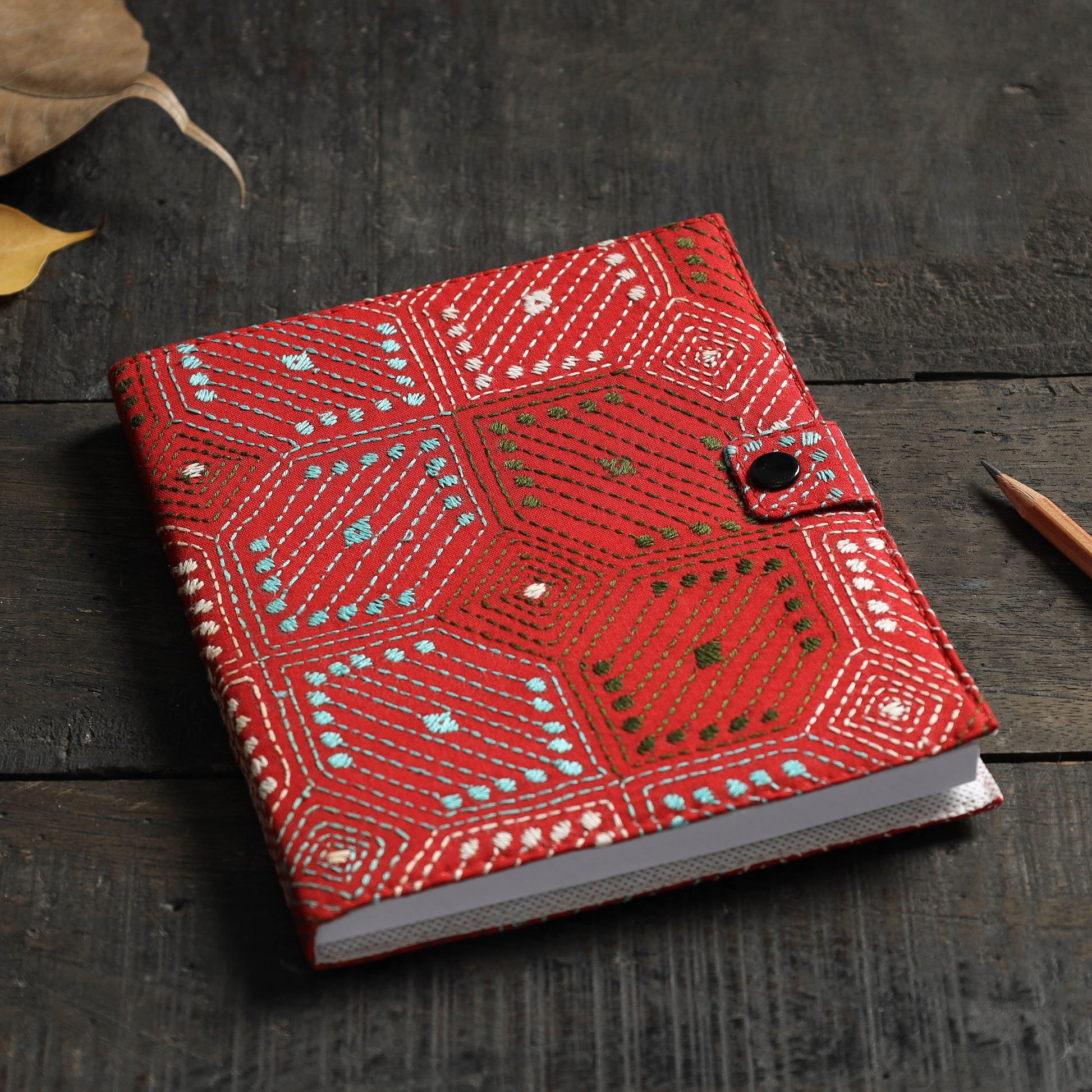 Bengal Kantha Work Handcrafted Notepad (7 x 6 in)