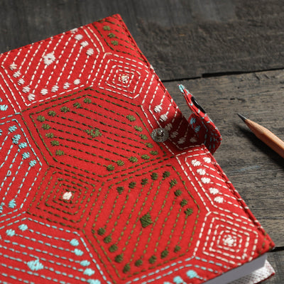 Bengal Kantha Work Handcrafted Notepad (7 x 6 in)