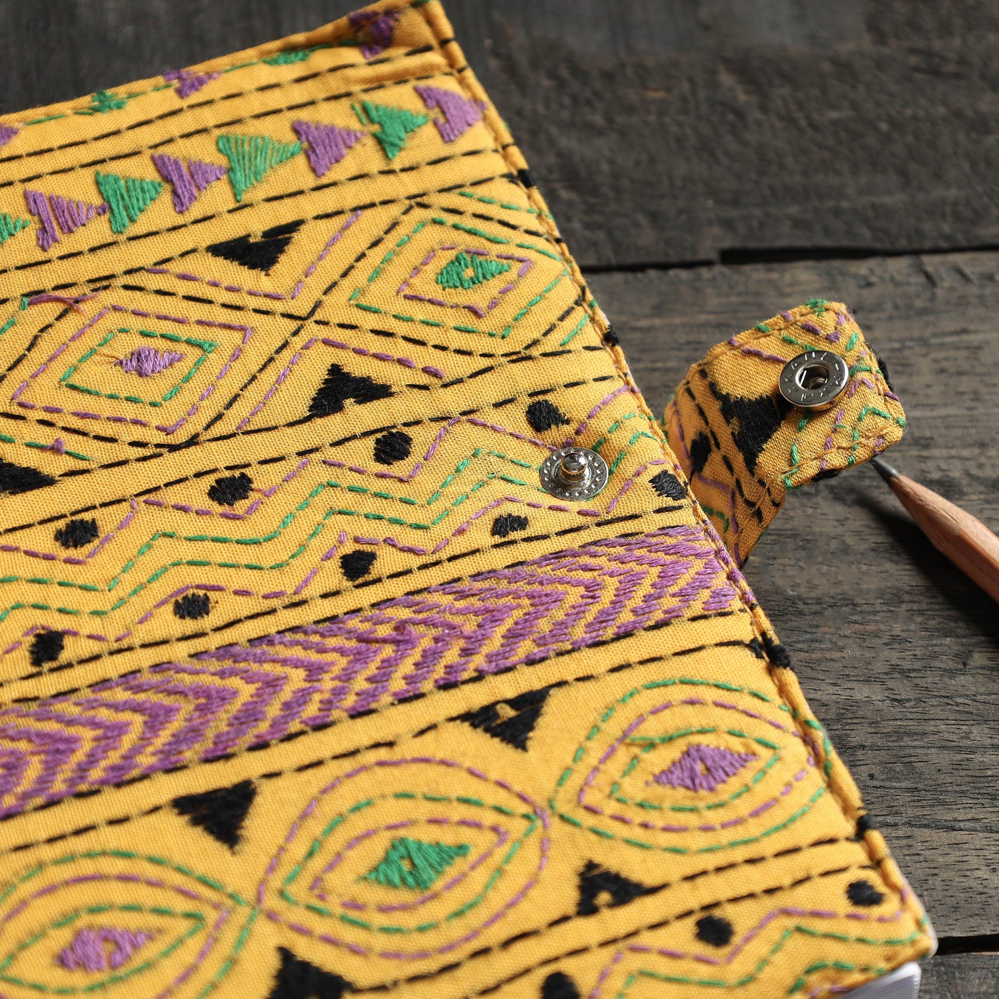 Bengal Kantha Work Handcrafted Notepad (7 x 6 in)