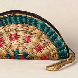 Beige - Handmade Organic Water Hyacinth Hand Purse from Assam