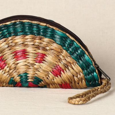 Beige - Handmade Organic Water Hyacinth Hand Purse from Assam